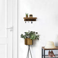 Rustic Wood Wall Key Holder Shelf for Farmhouse Home Decor