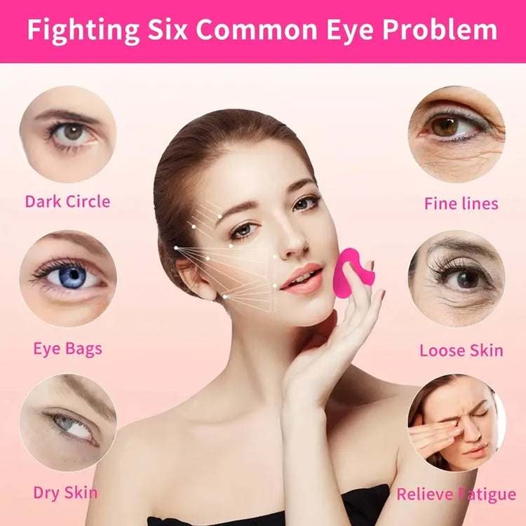 Portable USB Charging Waterproof Face Eyes Massager, Pocket Mini Ring Face and Eye Massager for Facial Skin Care