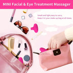 Portable USB Charging Waterproof Face Eyes Massager, Pocket Mini Ring Face and Eye Massager for Facial Skin Care