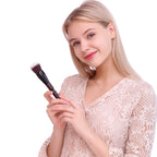 10pcs Makeup Brushes With PU Case, Premium Wood Handle Makeup Brush Kit, Soft Bristles for Blending and Contouring