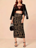 Plus Size Skirt, Women's Fashion, Spring Summer New, Wind Slit Design, Half Body Skirt, Temperament Style