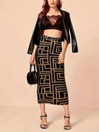 Plus Size Skirt, Women's Fashion, Spring Summer New, Wind Slit Design, Half Body Skirt, Temperament Style
