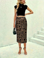 Plus Size Skirt, Women's Fashion, Spring Summer New, Wind Slit Design, Half Body Skirt, Temperament Style