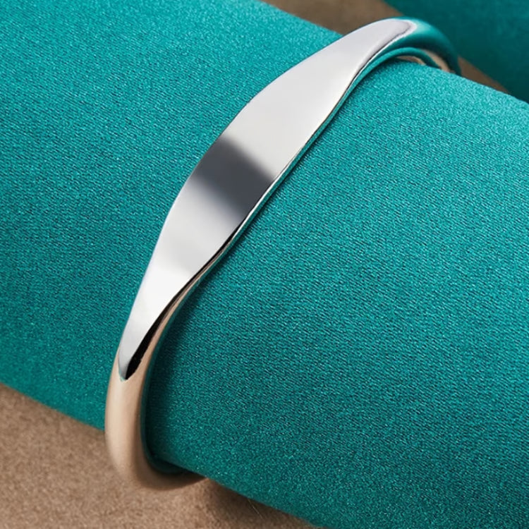 925 Sterling Silver Double Bead Cuff Bangle Bracelet: Unisex Fine Fashion Jewelry by DOTEFFIL