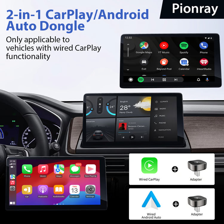 Android Auto Wireless Adapter, Plug Play CarPlay Wireless, New Wireless CarPlay Adapter, WiFi