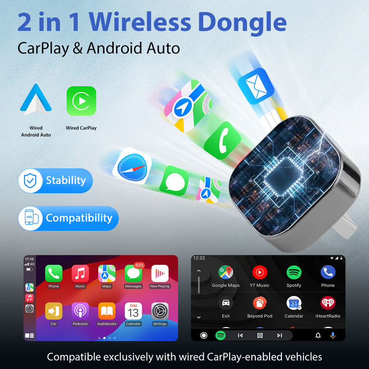 Android Auto Wireless Adapter, Plug Play CarPlay Wireless, New Wireless CarPlay Adapter, WiFi