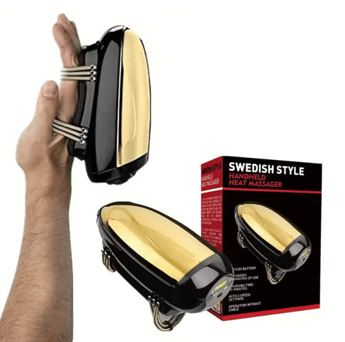 Cordless Heated Vibration Massager – USB Rechargeable Handheld Massager