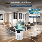 Smoke Odor Air Purifier with HEPA Filter, Negative Ion Function, and Aromatherapy Feature for Home Use